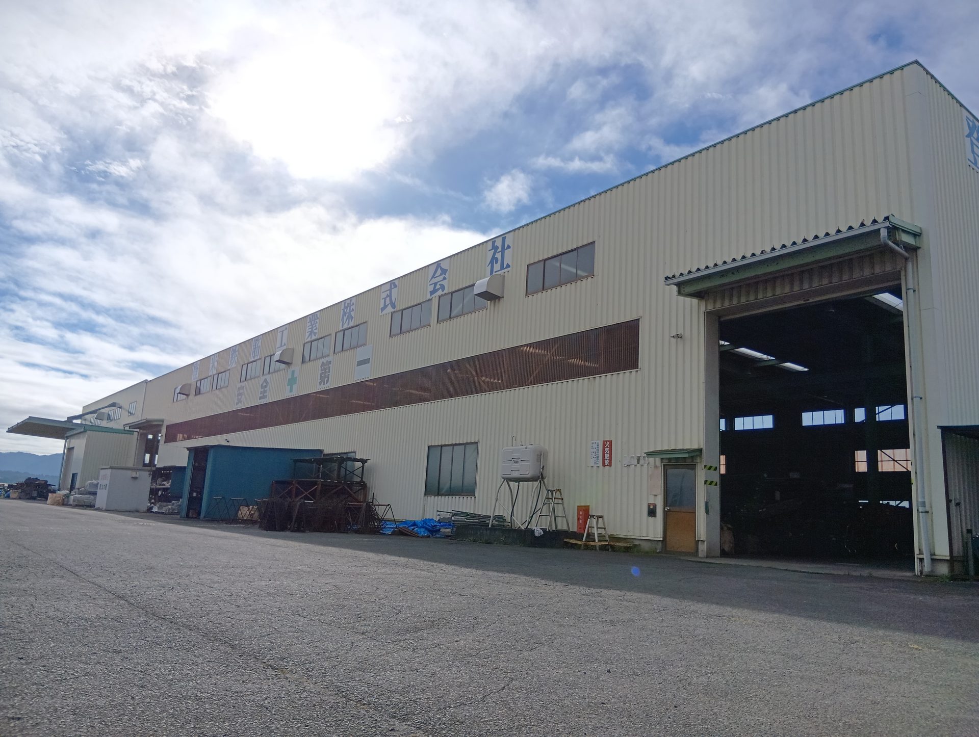 登米鉄筋工業の加工場